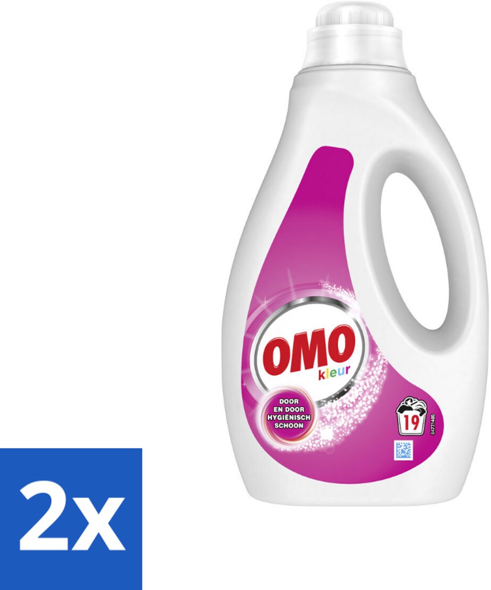 2 x OMO – Vloeibaar Wasmiddel – Kleur – 19 Wasbeurten – 950 ml - Vloeibaar Wasmiddel - Gekleurde Was - Kleurbescherming - Vlekverwijdering - Hygiëne