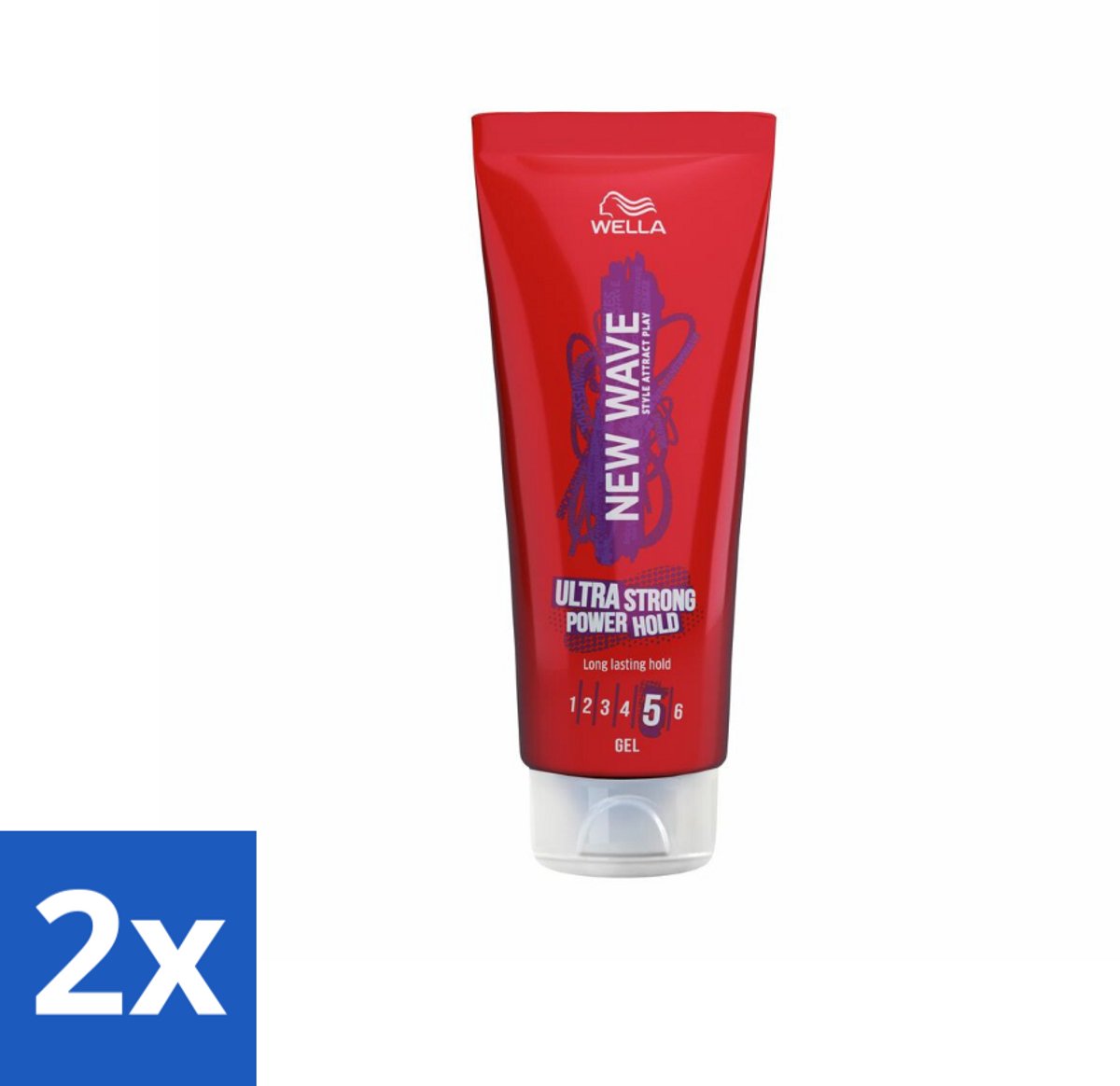 2 x Wella – New Wave Ultra Strong Power Hold – Haargel – 200 ml - Haarkleur - Haartypen - Haartypen - Haartypen - Haartypen