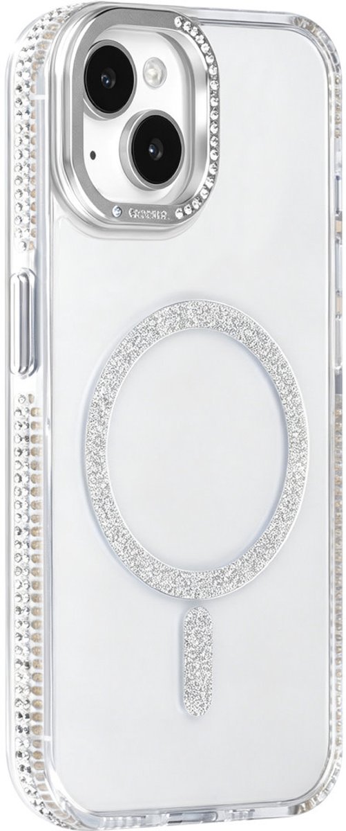 TUNIQ Backcover hoesje voor Apple iPhone 14 - Diamond MagSafe TPU+PC - Grijs