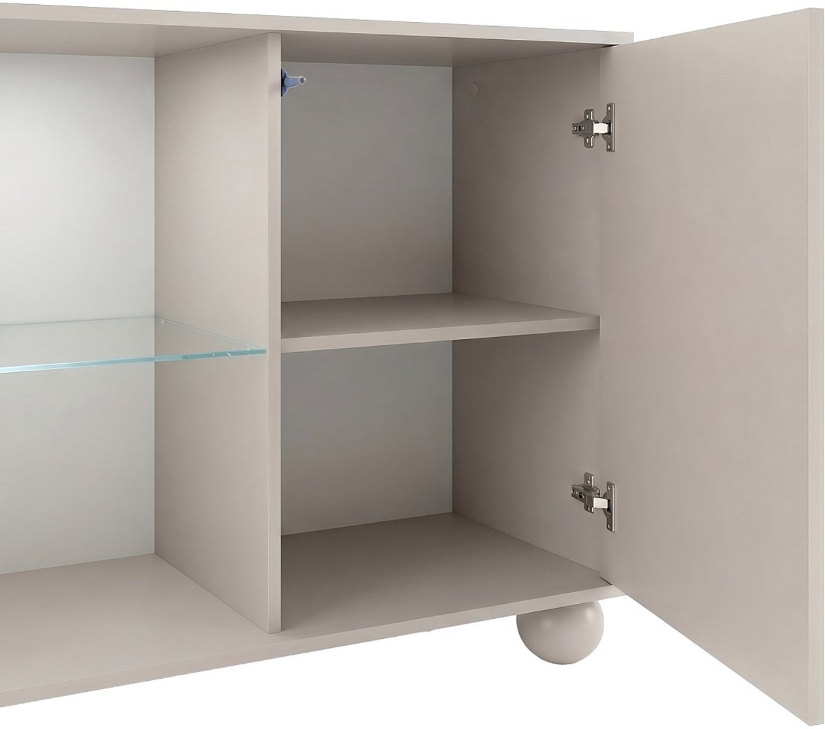 Vente-unique Buffetkast met 3 deuren en 2 nissen met leds - Beige MYVARO