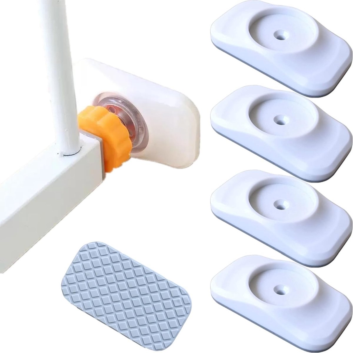 Veilige Wandbescherming voor Kinderen, 4-delige Set voor Veiligheidshekken, Muurbescherming zonder Boren, Ideaal voor Deuren en Traphekken