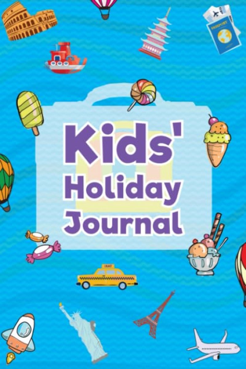 SnelShoppen - Kids' Vakantie Journal: Reis- en Vakantieboek voor Jongens en Meisjes, Creatief Schrijven, 100 Pagina's, Kleurrijk Ontwerp, Ideaal voor