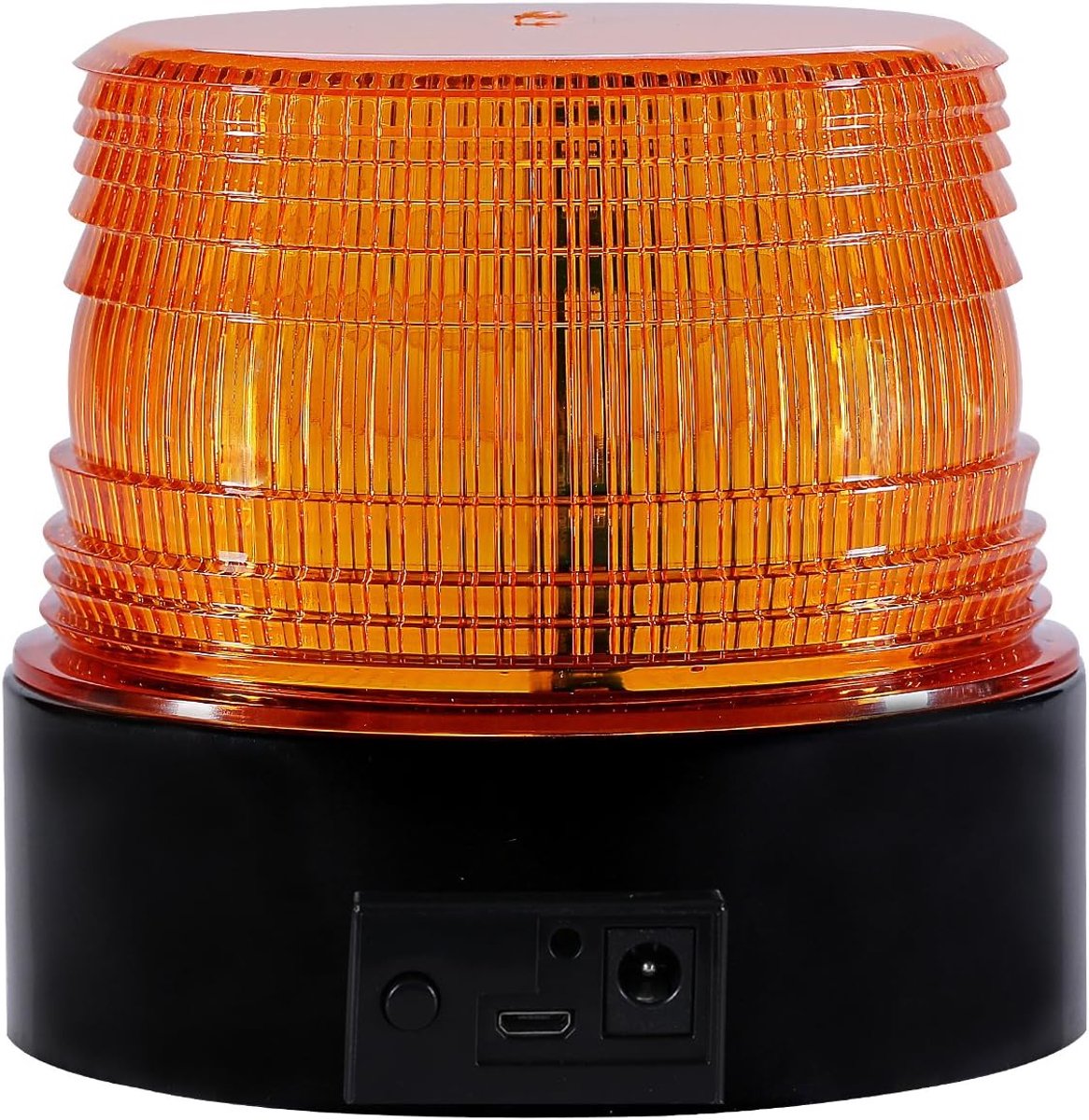 zwaailicht rondom, geel zwaailicht voor auto aanhanger caravan SUV - magnetische voet - 12V/80V Batterij oranje.