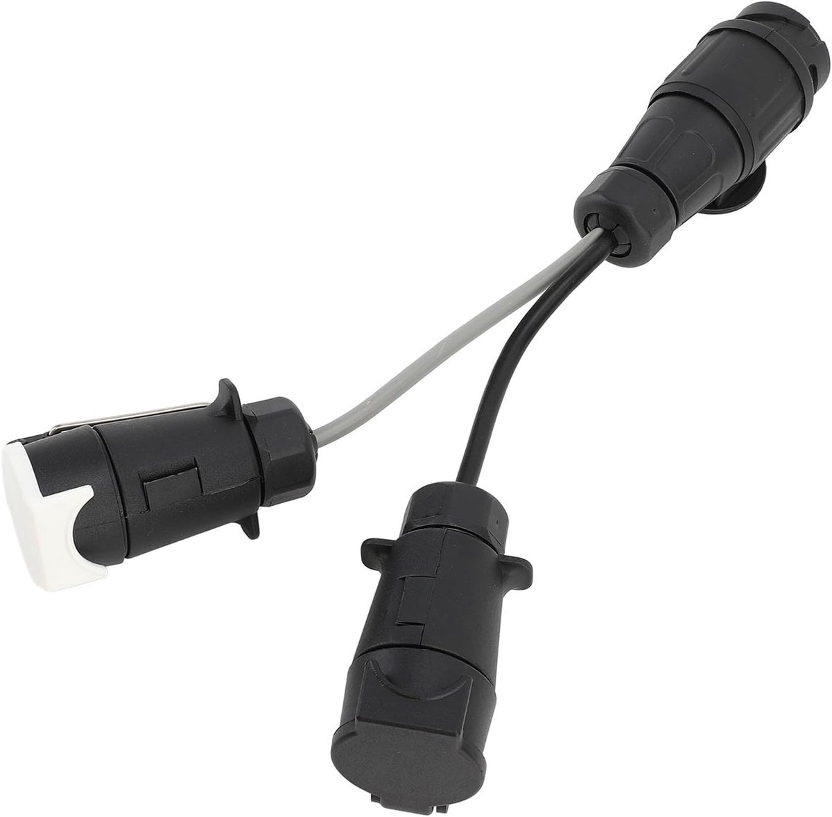 Adapter voor aanhangers in EU-stijl 12 V met trekhaak dubbel stopcontact 7-polig naar 13-polig