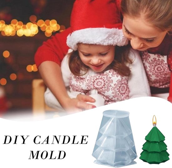 Mallen, Set van 2, voor DIY Kaarsen, Hars, Zeep, Snoep, Chocolade - Perfect Kerstcadeau (Roye Pine) — afbeelding 3
