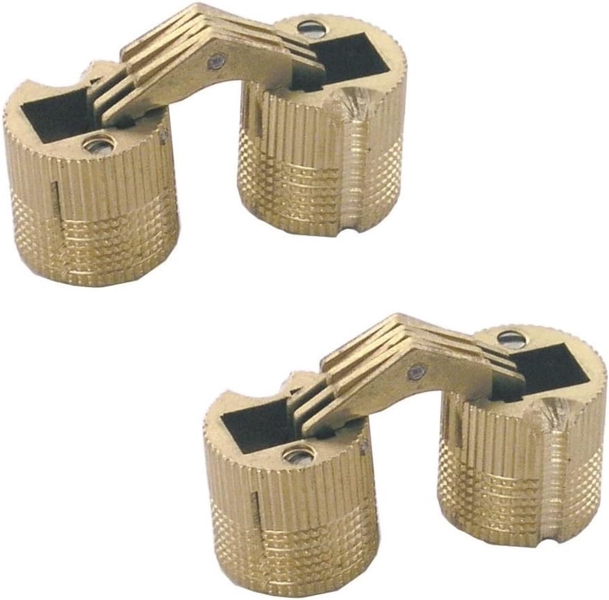 2 stuks UMAXO inboorscharnier onzichtbaar. Cilinderscharnier meubelscharnier inboorband meubelband (Ø10 mm (voor houtdikte 14-19 mm))