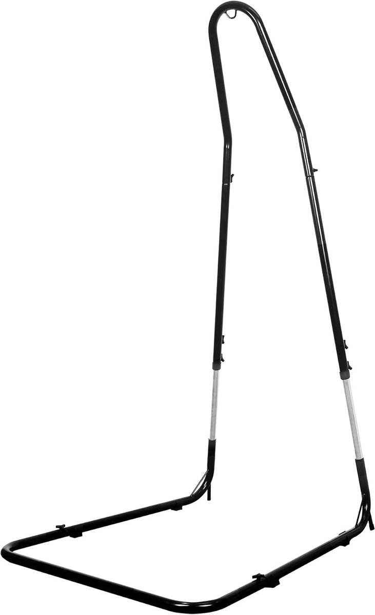 hangstoelstandaard, in hoogte verstelbaar 190-200 cm, 350 lbs, zware standaard voor hangstoel, massief stalen structuur, hangstoelstandaard met gepoedercoate afwerking, binnen/buiten