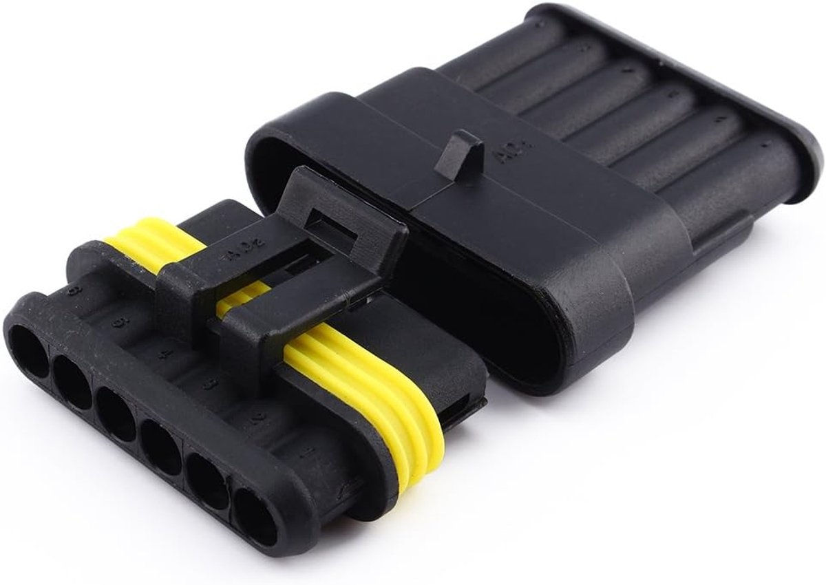 Elektrische Draad Connector Plug 1-6 Manier Verzegelde Waterdichte Connector 1 2 3 4 5 6 Manier Pin Mannelijke Vrouwelijke Socket Plug voor Motorfiets, Scooter, Auto, Vrachtwagen
