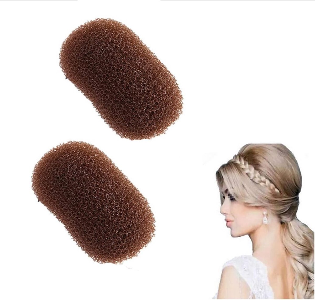 2Pcs Charming Bump It Up Clip Bun Updo Padding Pad Volume Inserts Haar Base Styling Klemmen Accessoires Voor Vrouwen