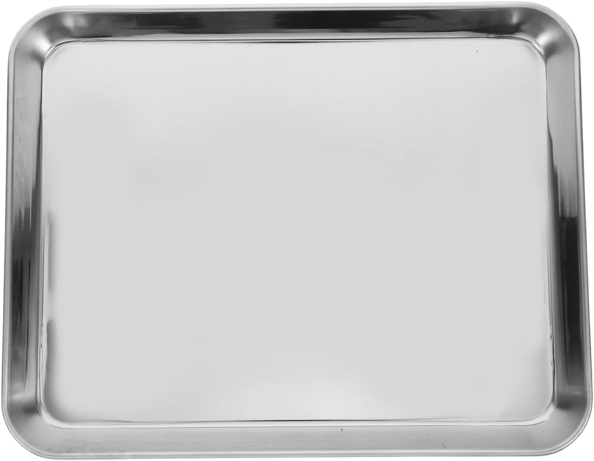 dienblad, roestvrij staal, instrumentenhouder, medisch plat dienblad van roestvrij staal, ideaal voor medische instrumenten en accessoires,
