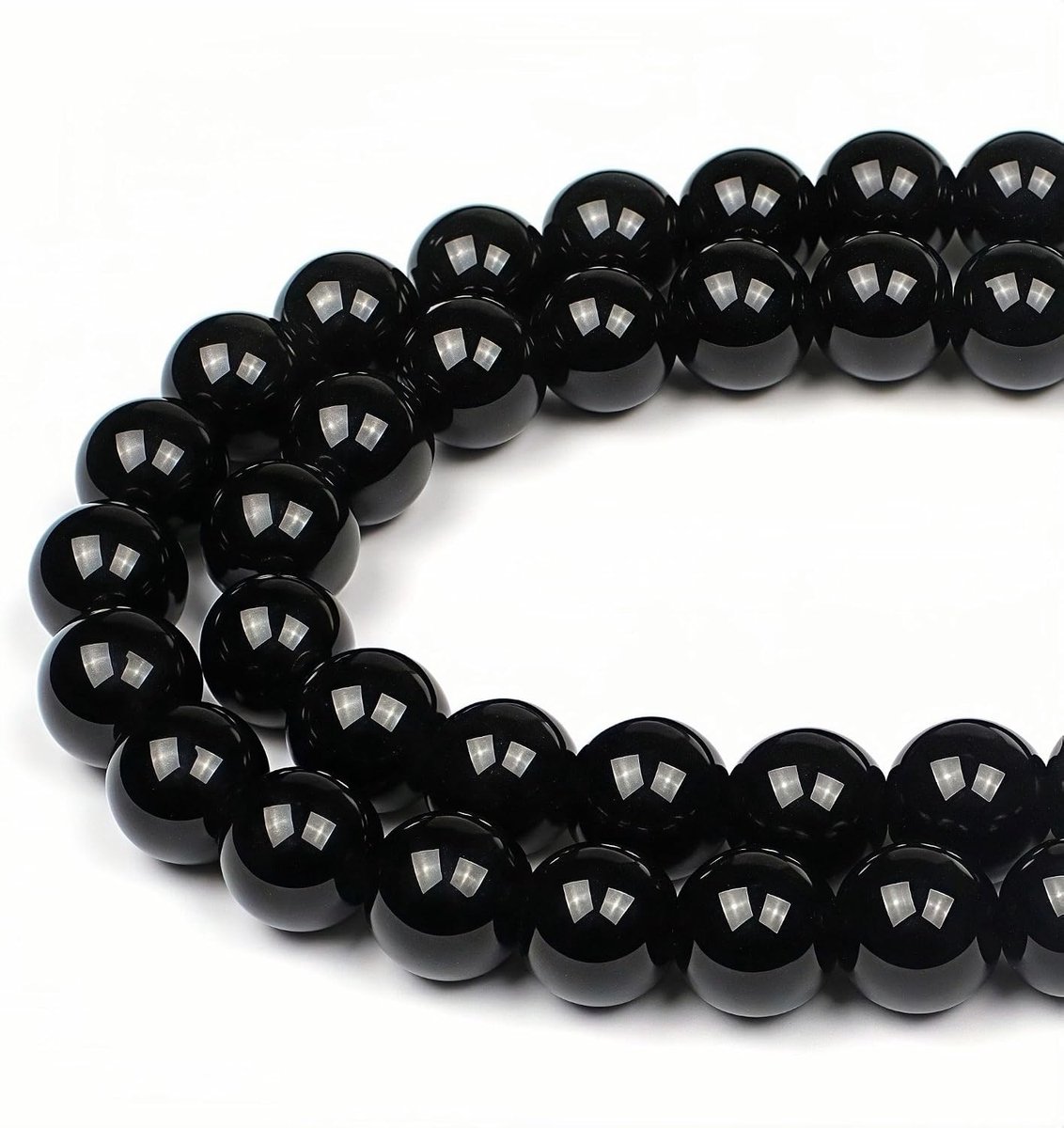 Kralen Zwart Obsidiaan Ronde Losse Natuurlijke Halfedelsteen Kralen Voor het Maken van Sieraden Armbanden Kettingen