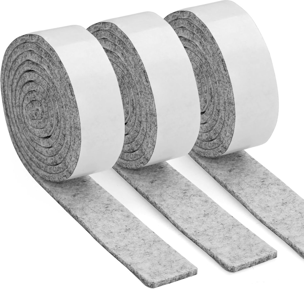 3 rollen 100cmx2cm zelfklevend vilt, viltglijders meubelglijders van vilt | zelfklevende viltgleiters, op maat te snijden meubelgleiters van vilt, antislip bescherming voor meubels