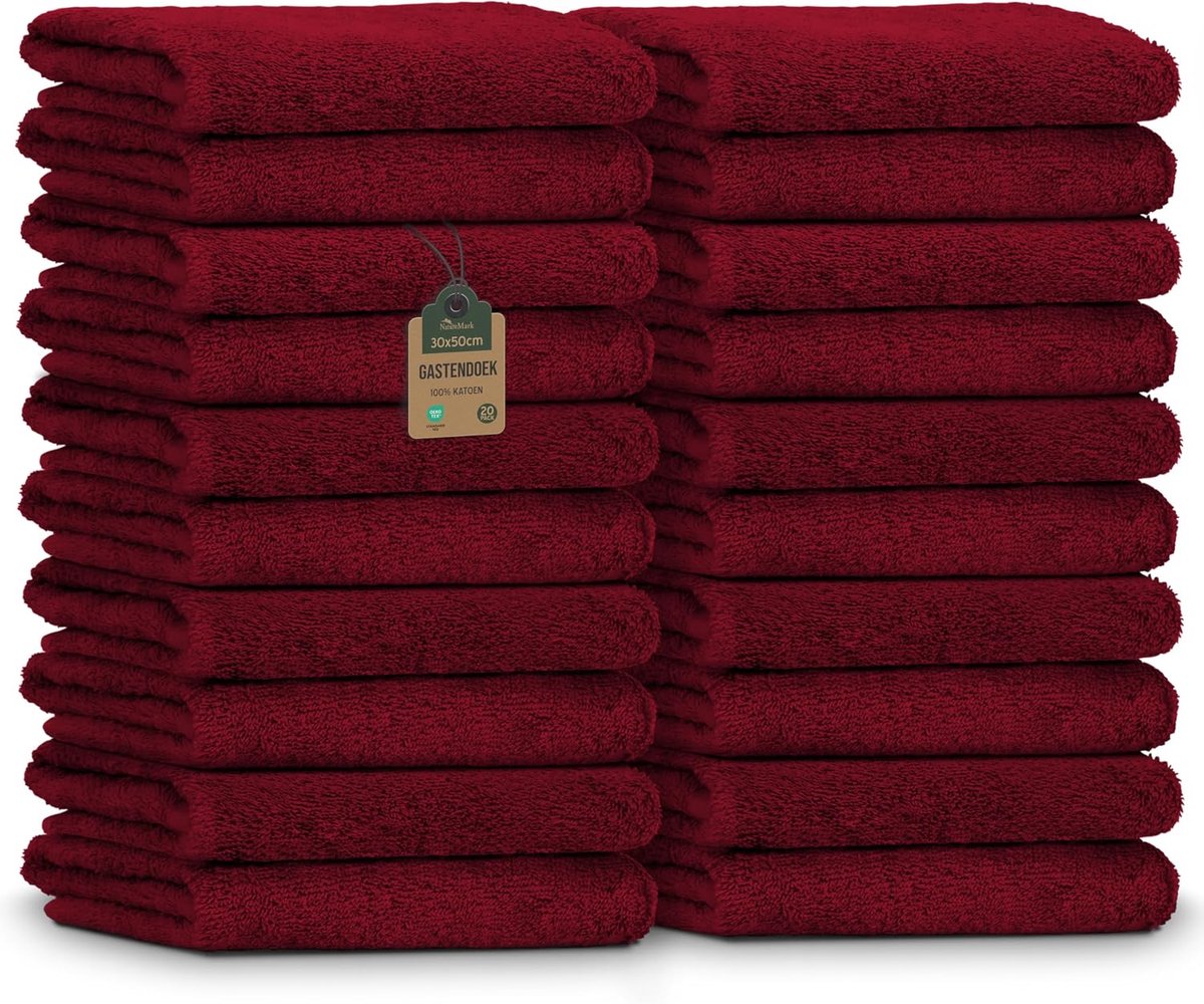 Gastendoeken set van 20 - 30x50 cm - 100% katoen - zacht en absorberend, ideaal voor gasten - ShopVlot