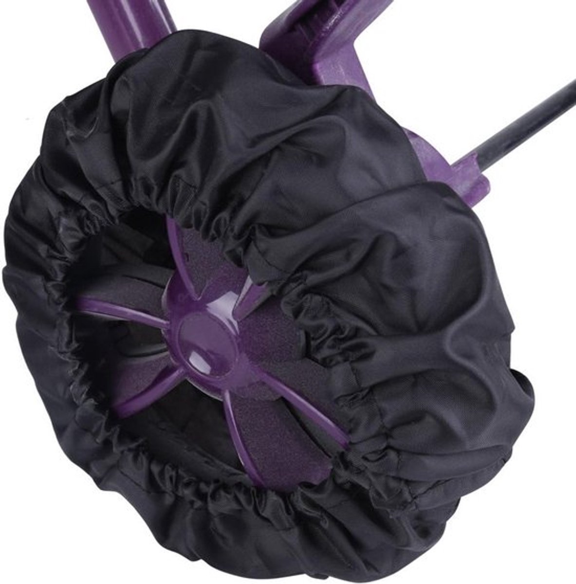 4 Stuks Beschermhoezen voor Kinderwagenwielen - Zwarte Stofdichte Wielen Covers voor Kinderen en Accessoires