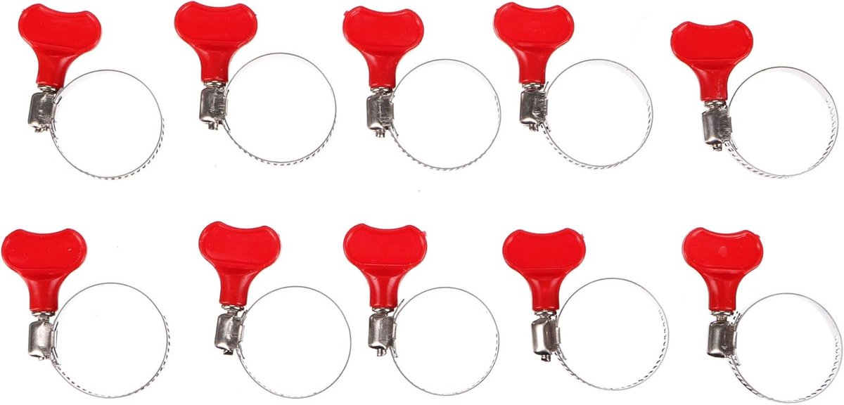 CONNECT 18–32 mm | Slangklemmen met vleugelmoer | Set van 10 stuks | RVS klemmen | Zonder gereedschap te monteren
