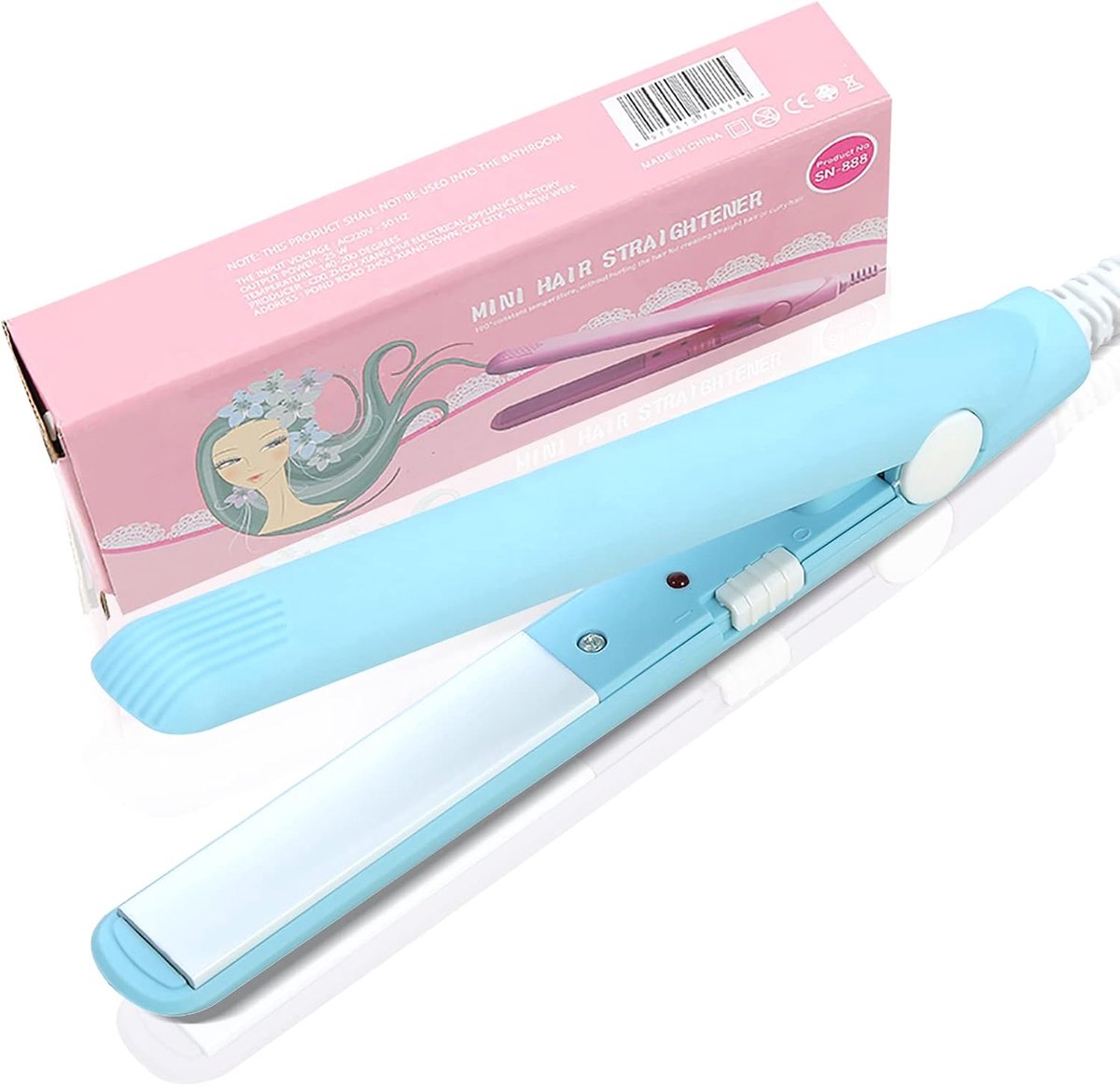 Stijltang, elektrisch, mini-krultang, 2-in-1, keramische toermalijnplaat, beauty, platte ijzeren verwarming (#7)