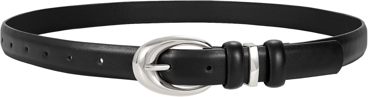 Leren damesriem voor jeans, broek, mode, skinny, kunstleer, jurk, riem met metalen gesp