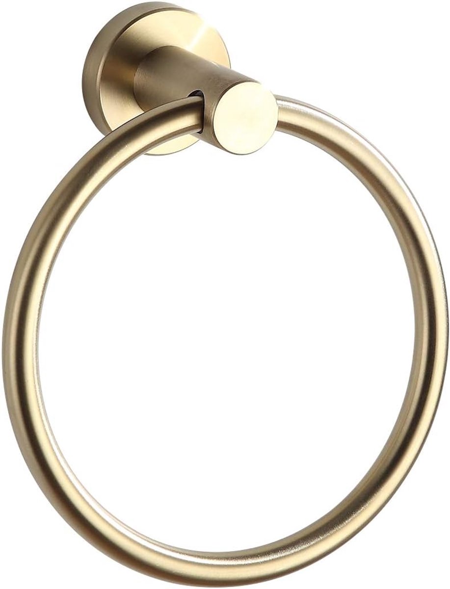Handdoekring Geborsteld Goud Roestvrij Staal 304 Handdoek Ring Wall Mount Badkamer Handdoekhouder Ronde Handdoekhouder