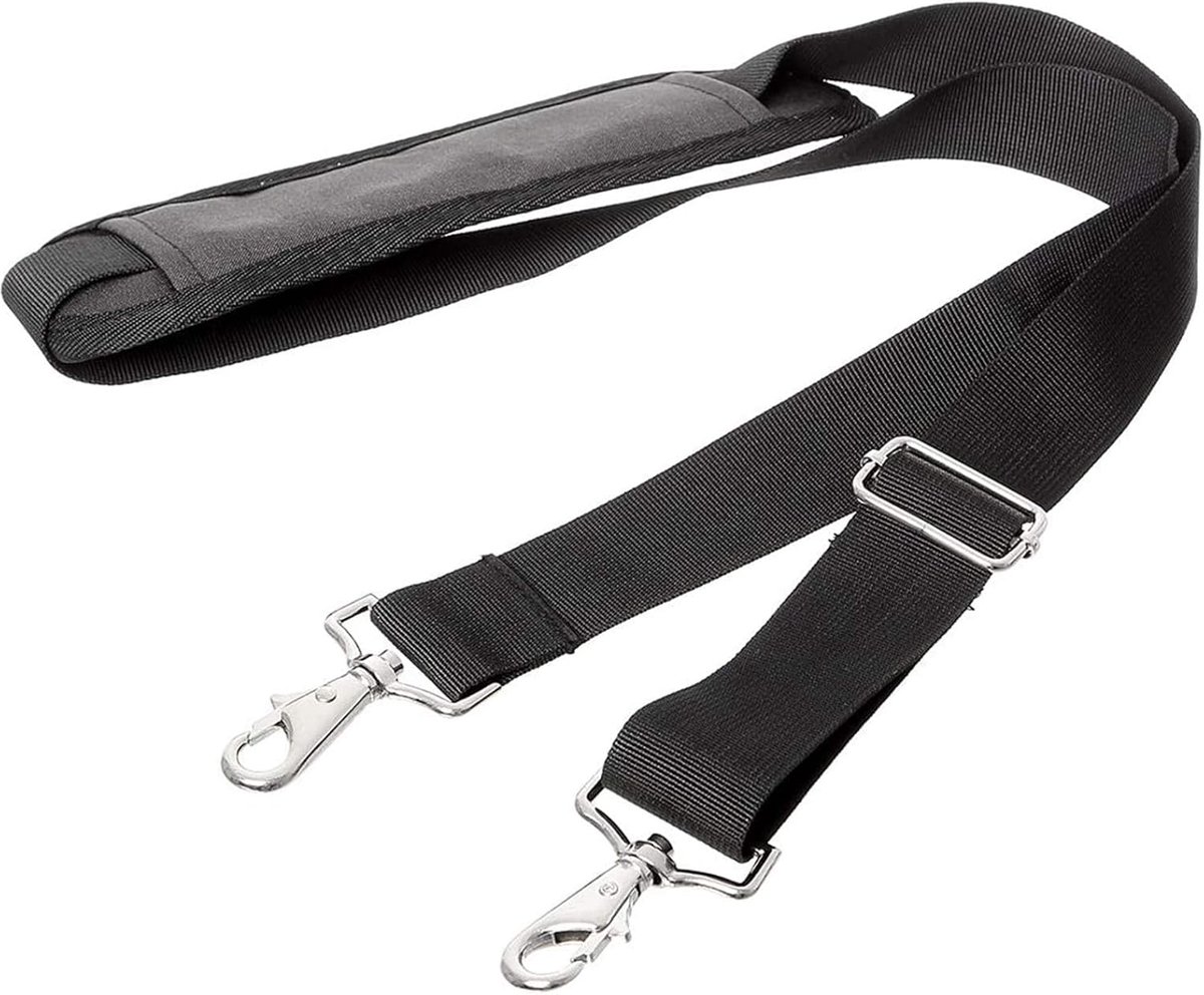 Universel vervangende schouderriem met clips, schoudertasriemen voor laptop, aktie, messenger tas, camera, gitaar, viool, duffle, sporttas (155 cm, zwart)