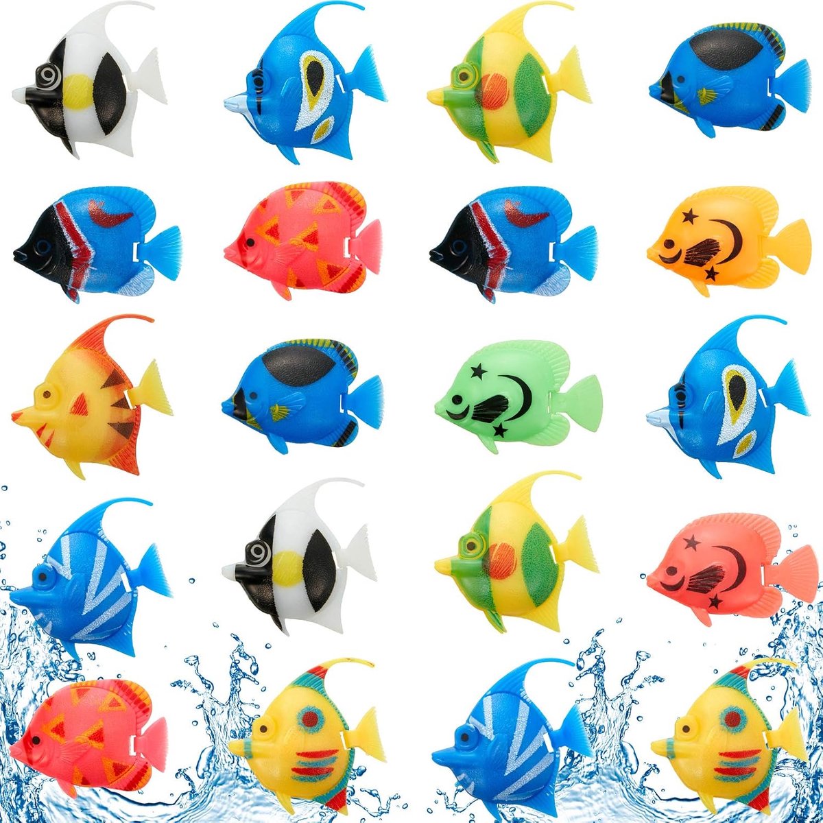 20 stuks kunstmatige bewegende vissen plastic drijvende vissen levensechte vis ornament aquariumdecoraties voor aquarium (willekeurige stijl)