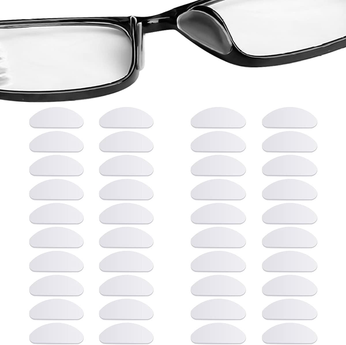20 paar siliconen neuspads, zelfklevende dunne antislip neuspads voor bril, antislip neuspads voor bril, brilpolsters neus zachte neuspads, neuspads voor bril zonnebrillen (helder)