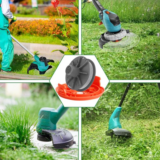 Trimmerspoel lijn voor Gardena 05307-20, 1,65 mm, 6,1 m spoel lijnen compatibel met Art 8846-8848 Art 9805-9809 vervangende lijn spoel met dop (4 spoel + 1 deksel) — afbeelding 5