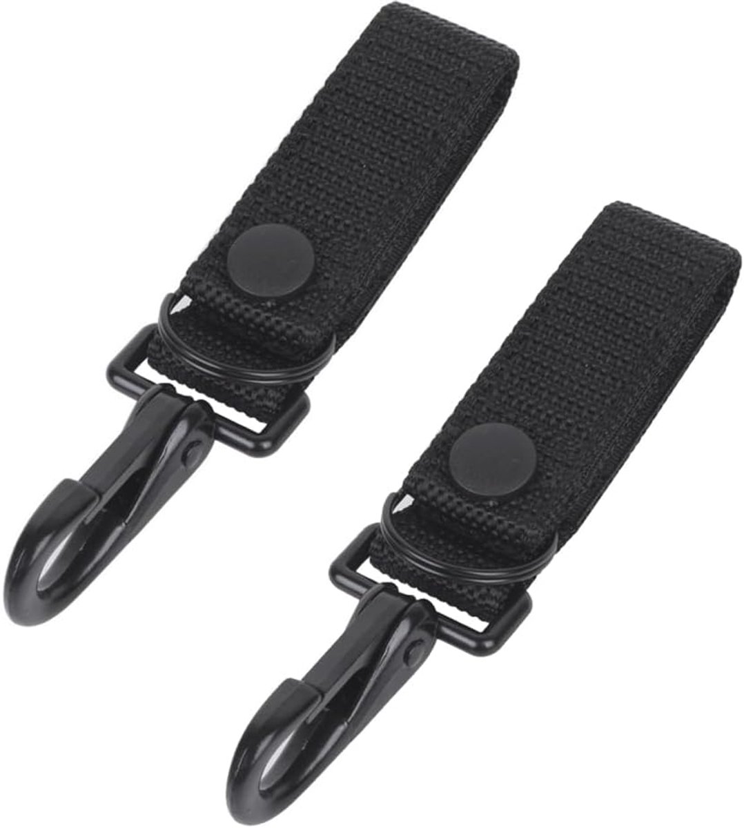 riemclips, 2 stuks riemhouderhaken nylon singelband riem karabijnhaak met haak & lus en knop voor riemen tot 6 cm breed