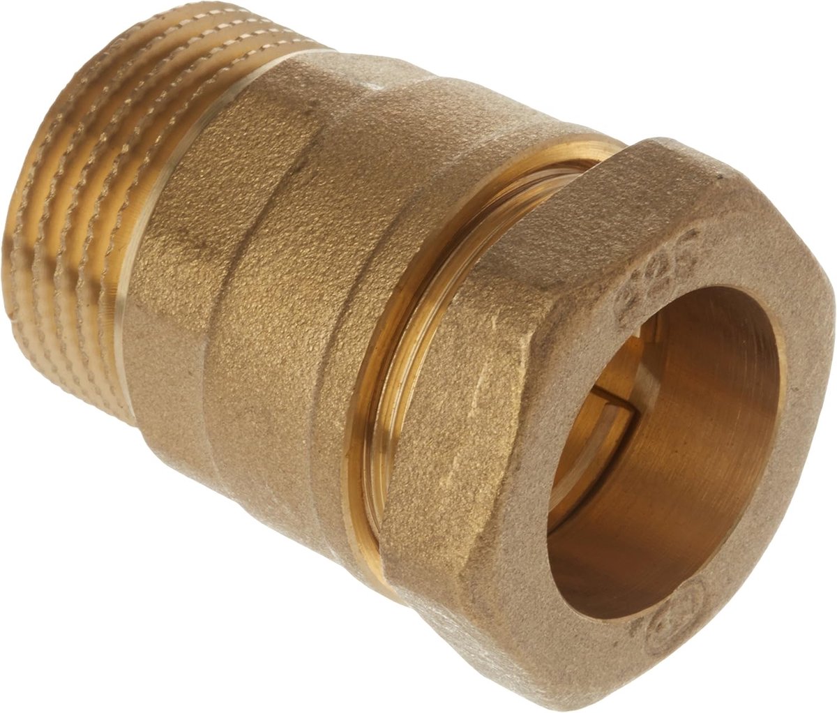 2178450 SEM2526 sanitair montage messing voor mannelijke polyethyleen buis 26 x 34 Diameter 25