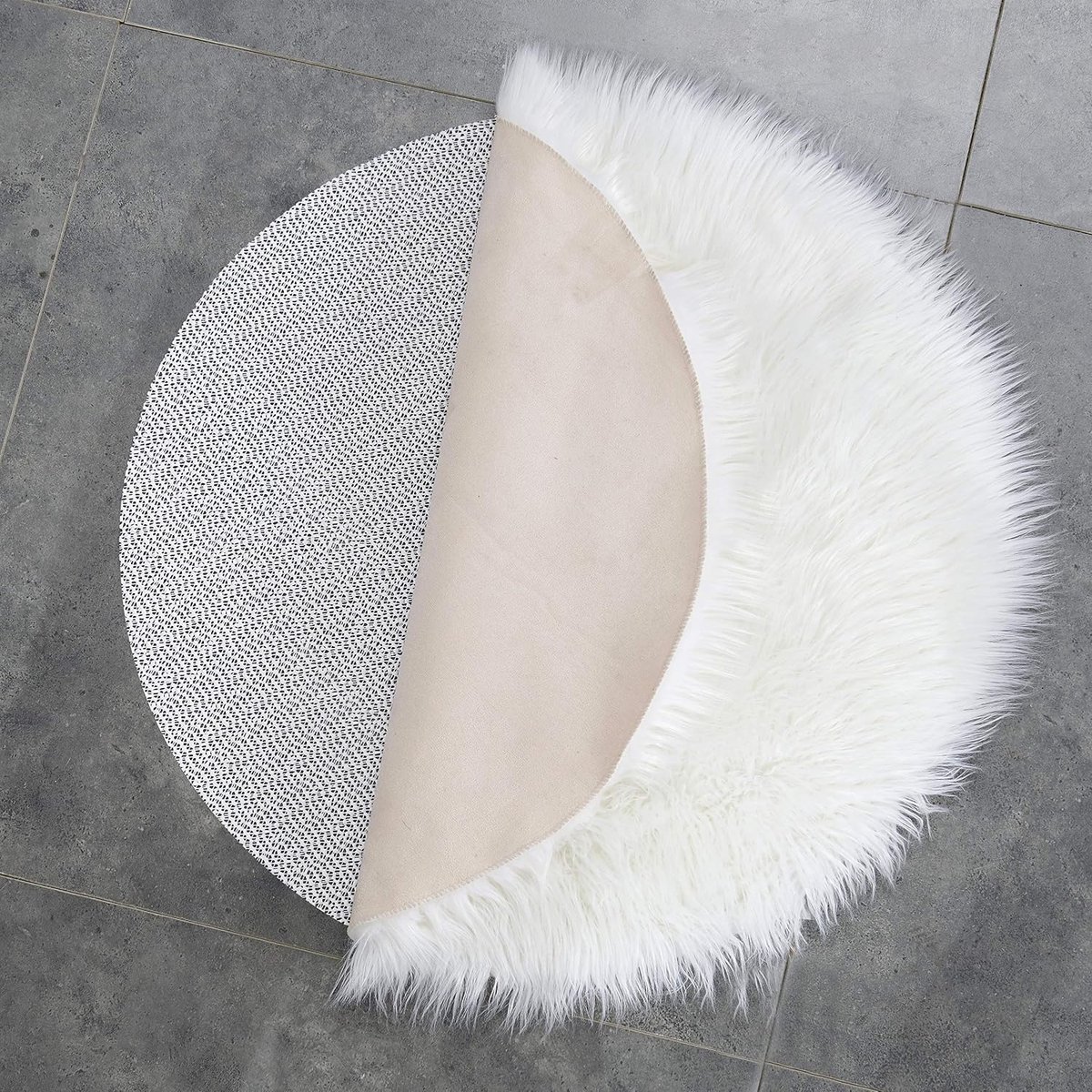 Wölkchen Vloerkleed Matras Antislip Antislipmat | Antislip-tapijt-stopper | Slipmat Universeel Voor lade Kofferbak | 110 cm rond