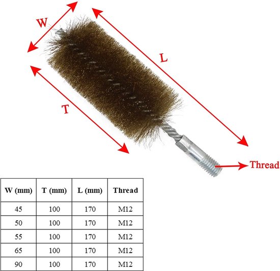 Schoorsteenveegset pelletkachel schoorsteenveegborstel voor kachelbuis schoorsteen borstel 45 50 55 65 90mm — afbeelding 3