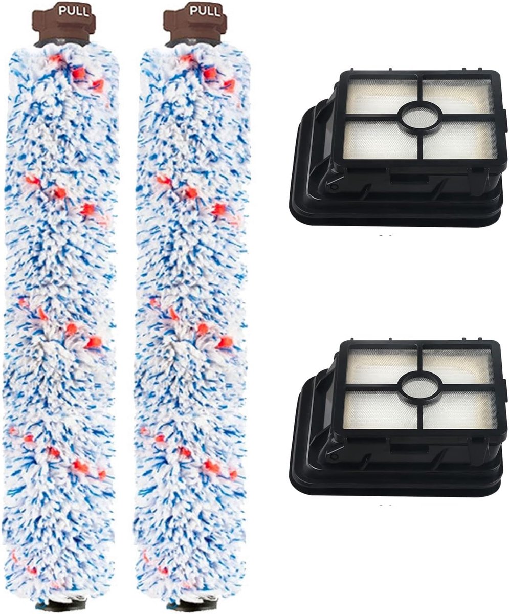 Pak van 4 vervangende filters voor borstelrollen voor meerdere oppervlakken Compatibel met Bissell CrossWave 1785 2306 2303 2328 2551 Nat-droogzuigers