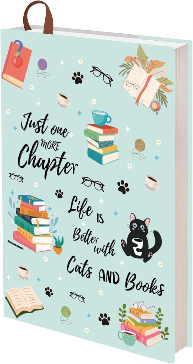 A5 Kat Polyester Boekmantelhoes Beschermer, 31.5x22.3 cm, Wasbaar Herbruikbaar, Gemakkelijk te installeren, Voor Hardcover Softcover Boeken