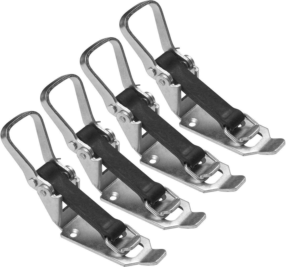 4 stuks schophouder, sluitlager schopbevestiging voor dakdrager accessoires schopbevestiging bezemhouder bijlhouder spanvergrendeling rubberen spanner voor auto boot aanhanger vrachtwagen gereedschap