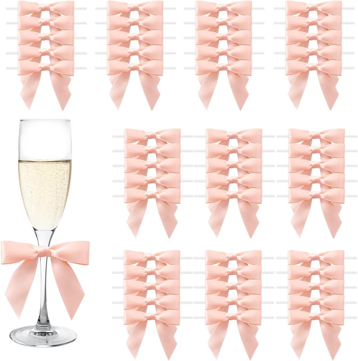 Strikken Roze Decoratie Verjaardag Cadeaustrikken Klein Geschenk Strik Voor Bruiloft Communie Kerstmis,50 Stuks