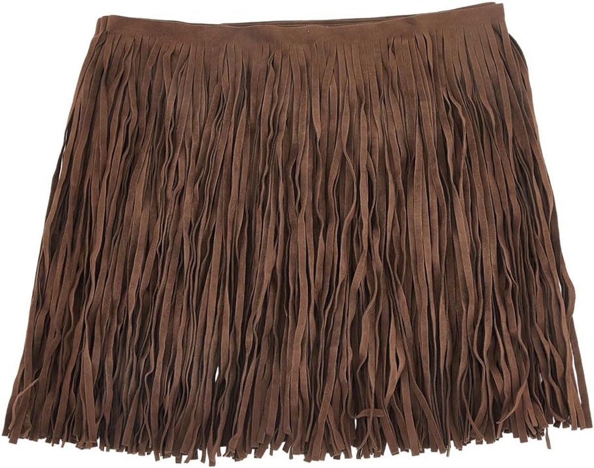 2,18 Yards Suede Fringe Trim Kokos Bruin Dubbelzijdig Lederen Westerse Fringe Trim Cowboy 31 cm Breed Naaien Kwastje Trim voor Ambachten DIY Naaien Jurk Ambachten Rok Decoratie