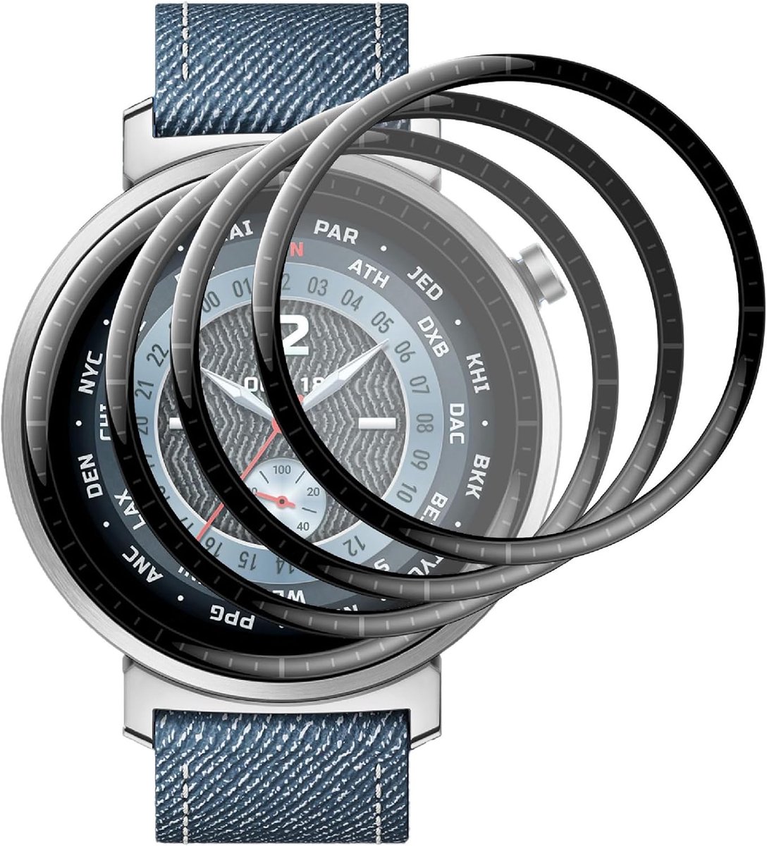 3-pack schermbeschermer voor HONOR Watch Fit Denim Blauw, [Volledige dekking] Composiet materiaal Screen Protective Film, [Anti-Bubble] [Slijtvast] - Transparant
