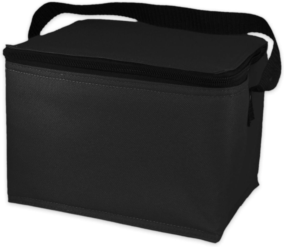 lunchtas, thermotas, picknicktas, waterdichte koeltas, draagbare lunchtas voor kantoor, school, reizen, kamperen in de open lucht, picknick, zwart, 28 x 14 x 17 cm