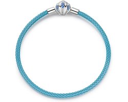 Bedelarmband voor dames, met roségouden ronde sluiting, bedelarmband 925 sterling zilver, met bedelhanger