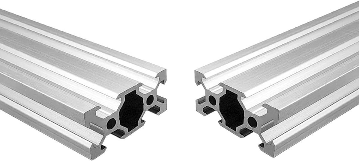 1000mm 2040 Aluprofiel 20x40 aluminium profiel Extrusie v-sleuf zilver Europese standaard Geanodiseerd lineair spoor Aluminium profiel voor DIY 3D-printers en CNC-machine - 2 stuks