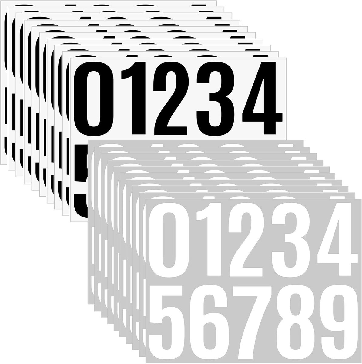 200 stuks 10 cm cijferstickers, 20 vellen kleefcijfers, weerbestendig, vinyl cijferstickers, zelfklevende 0-9 stickers, cijfers voor postbus, borden, huisnummers