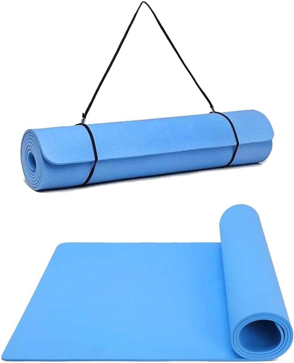 HT SPORT Yogamat met draaggreep van EVA, 160 x 50 cm, dikte 0,8 cm, gymnastiekmat, fitnessmat