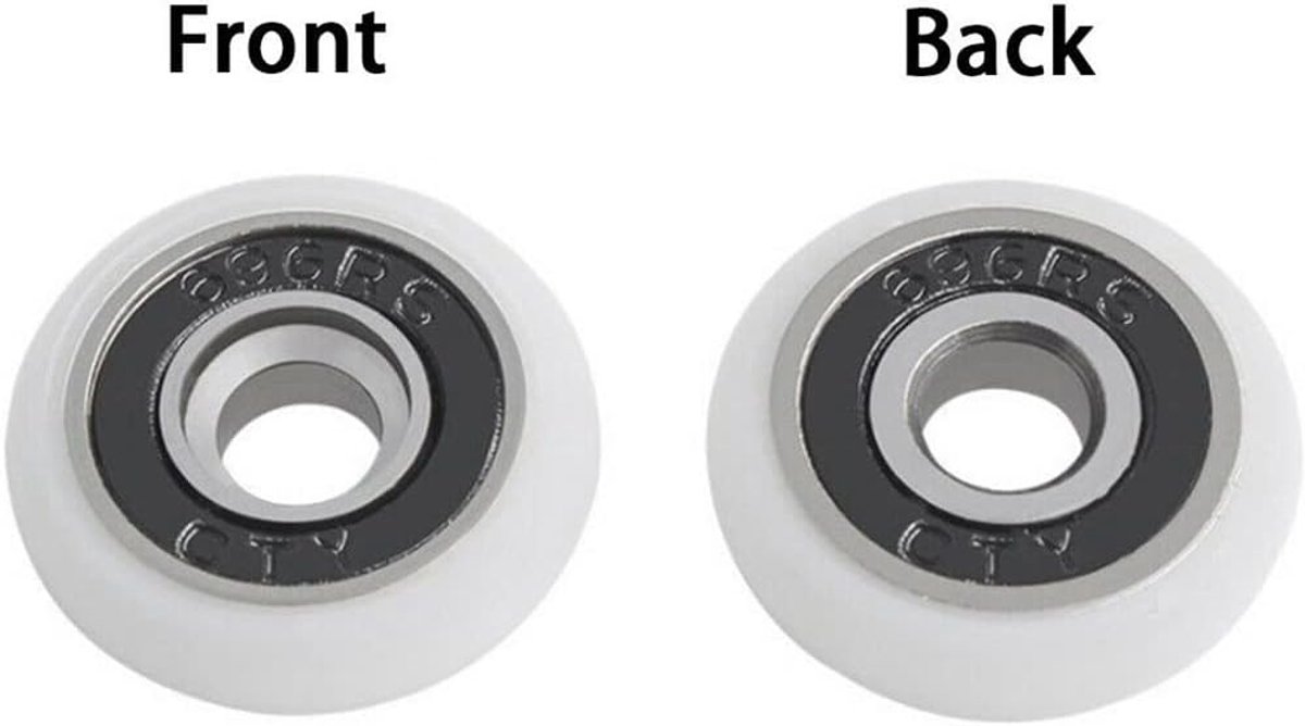 10 x vervangende douchedeurrollers 23mm