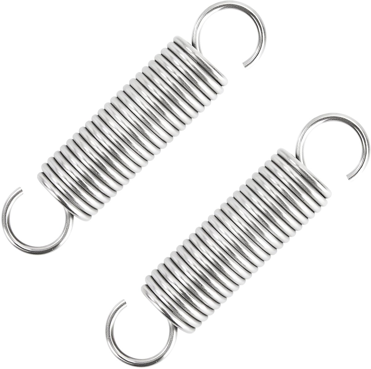 70 mm trekveer dubbele haak roestvrij staal draaddiameter 1,9 mm buitendiameter 16 mm trekken 7,20 kg 2 stuks