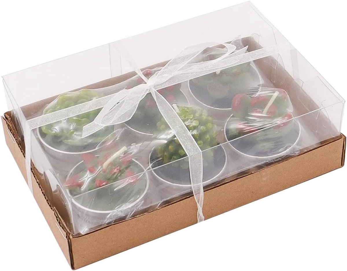 6 Stks Cactus Kaarsen Succulente Kaarsen, Bruiloft Gunsten Voor Gasten, Bruids Douche Kaarsen Gunsten, Housewarming Gunst