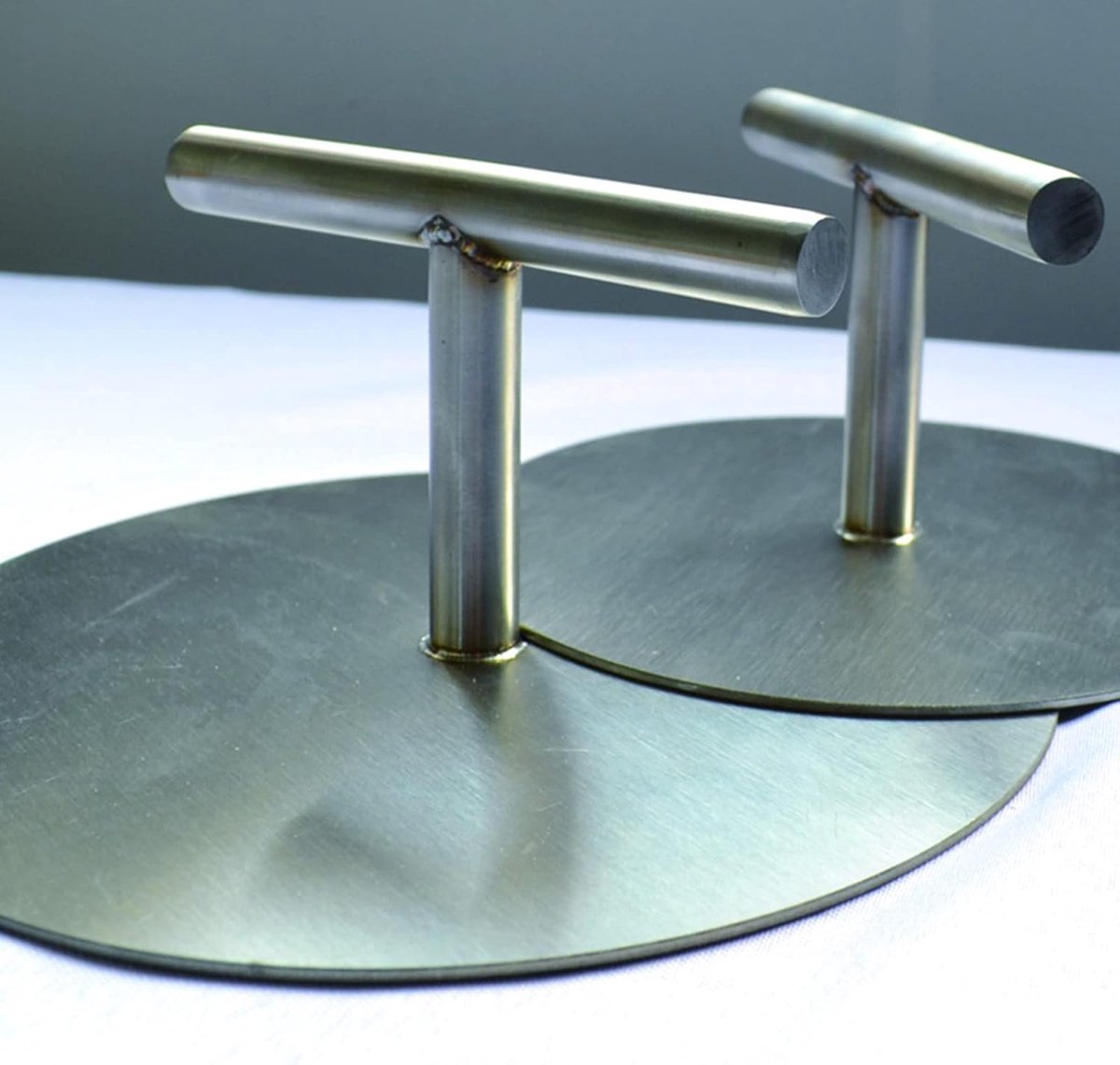 Pers Hamburger Patty Maker, 304 RVS Hamburger Press, Ronde Smashed Burger Press Grill Press voor BBQ Flat Top Griddle Koken (8.3IN)