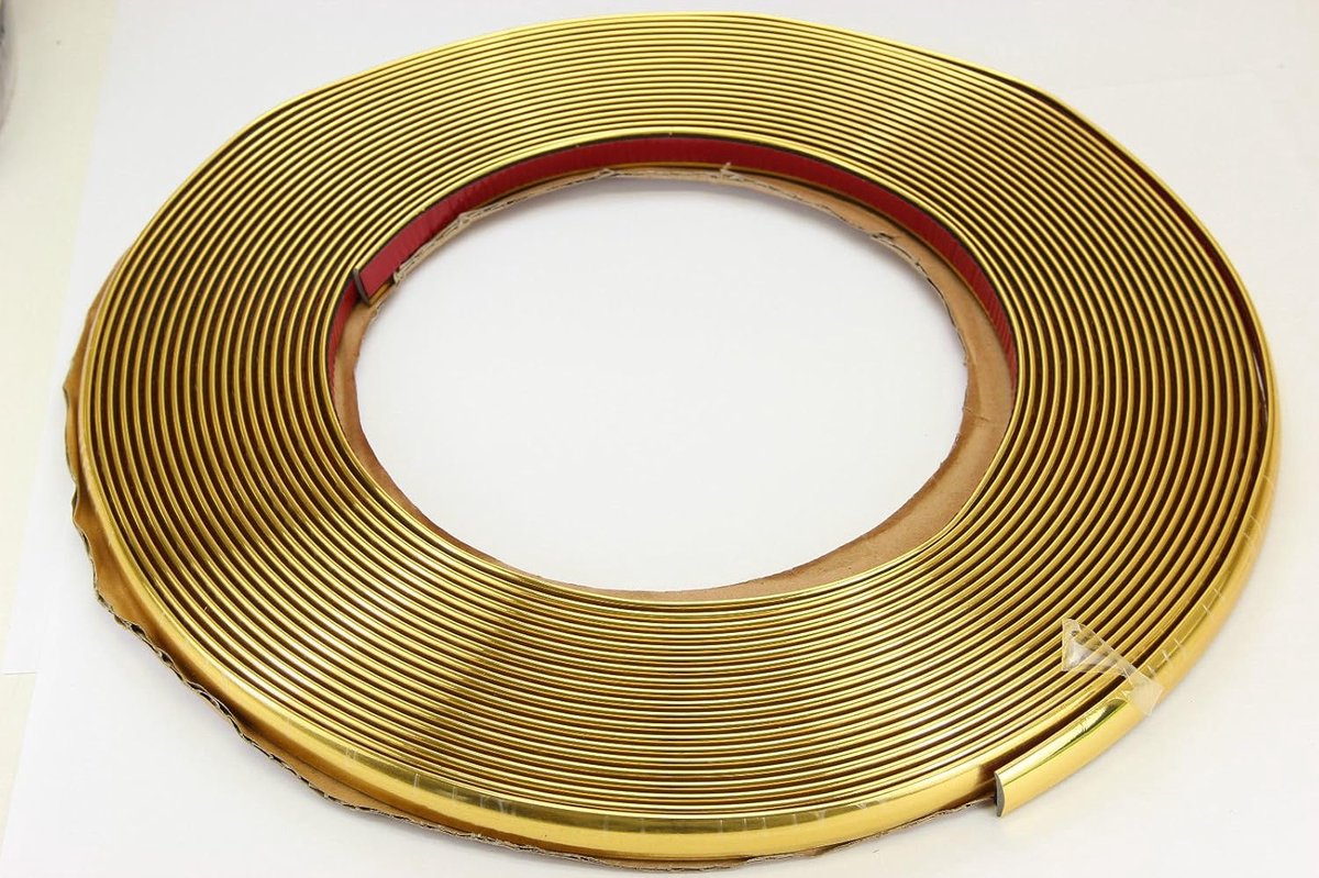 strip goud chroom 12 mm x 15 m