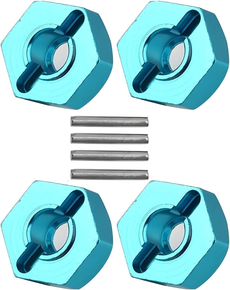 Hex Adapter, 4 St¨¹cke Metall 7mm bis 12mm Rad Hex Hub Adapter f¨¹r RC Ersatzteil RC Auto Upgrade Teile