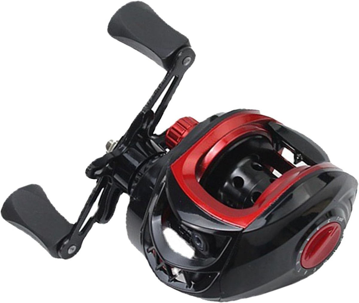 Vismolen, ronde baitcasting reel, 7.2:1 overbrengingsverhouding vismolen, 8 kg remkracht, Baitcaster vismolen, lange gegoten spoel ontwerp