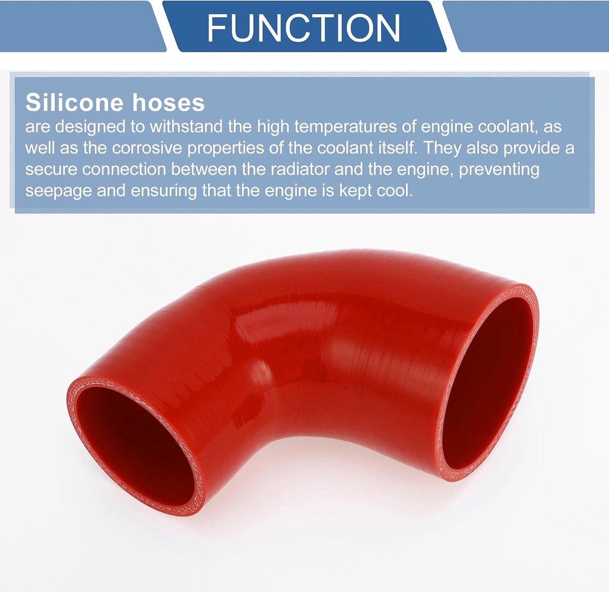 ABSOPRO 1 Stuk 60mm/2.36"-70mm/2.76" ID 90mm/3.54" Lengte 90 Graden Rode Auto Silicone Slang Koelslang Universeel