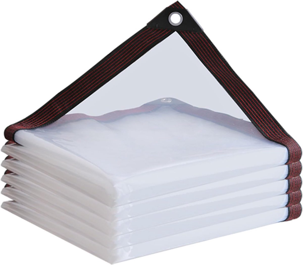 waterdicht met ogen, transparant zeil, pvc, tarp voor balkon, windscherm, voor zandbak, buiten, tuinmeubelen, doorzichtig zeil voor konijnenkooi, serre, 1 x 1 m